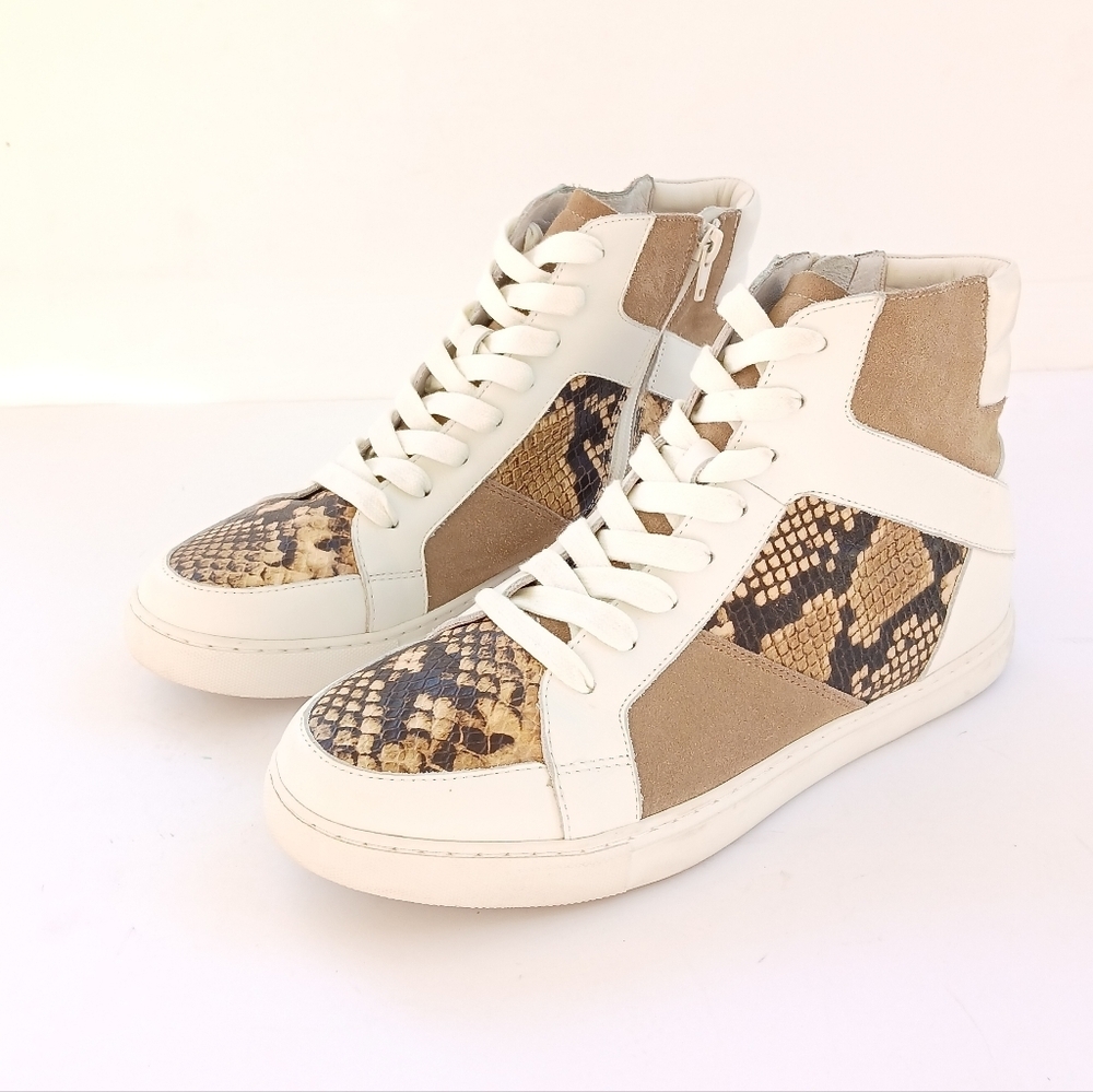 Matisse Toss Up Hightop Snake Print Sneakers